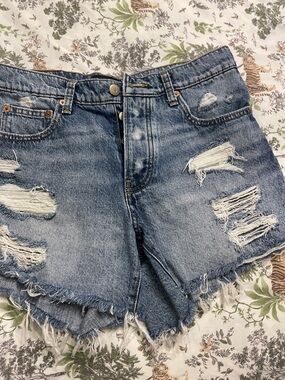 Lucky Brand Distressed Light Blue Denim Cutoff Shorts